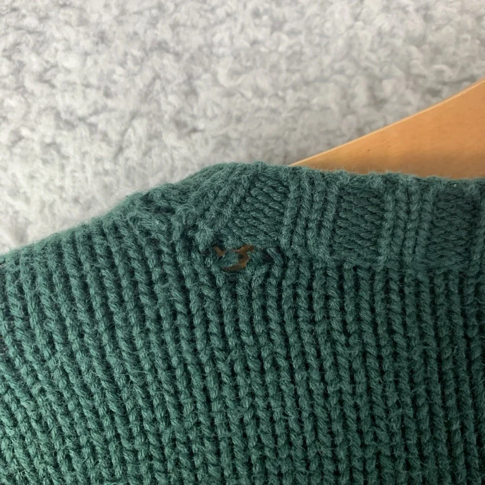 Polo Ralph Lauren Knit Sweater Green Pony Embroidery 90s Large